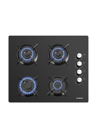 Kumtel KO-40 TSHDF Oval Siyah Cam 4 Gözlü Doğalgazlı Set Üstü Ocak