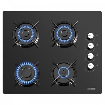 Kumtel KO-40 TSHDF Oval Siyah Cam 4 Gözlü Doğalgazlı Set Üstü Ocak