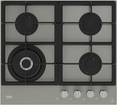 Beko KOCW 64250 DGRI Wok Gözlü Antrasit Cam 4 Gözlü Doğalgazlı Ankastre Ocak