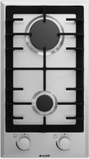 Arçelik D 363 GI Metal 2 Gözlü Doğalgazlı Ankastre Inox Ocak