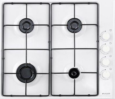 Arçelik STO 810 E Metal 4 Gözlü Doğalgazlı Set Üstü Beyaz Ocak