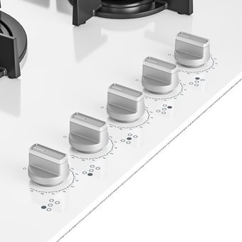 Arçelik OCD T 752 DWKB Wok Gözlü Beyaz Cam 5 Gözlü Doğalgazlı Ankastre Ocak