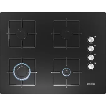 Siemens EO7C6PO12O Siyah Cam 4 Gözlü Doğalgazlı Ankastre Ocak