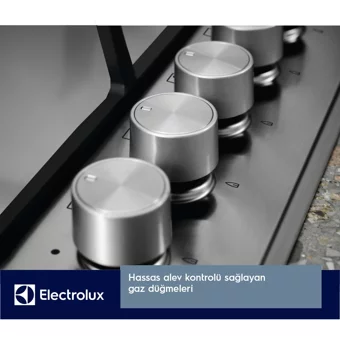 Electrolux KGS6424SX Paslanmaz Çelik 4 Gözlü Doğalgazlı Ankastre Inox Ocak