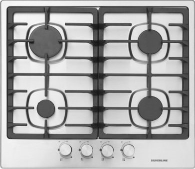 Silverline AS5380X01 Paslanmaz Çelik 4 Gözlü Doğalgazlı Ankastre Inox Ocak
