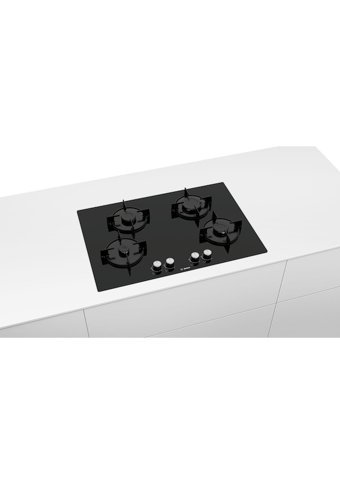 Bosch PNP7B6O10O Siyah Cam 4 Gözlü Doğalgazlı Ankastre Ocak