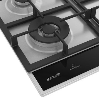 Arçelik OMD D 602 DWI 4 Gözlü Paslanmaz Çelik Wok Gözlü Doğalgazlı Ankastre Inox Ocak
