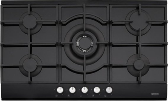 Franke FHNG 905 4G TC BK C Wok Gözlü Siyah Cam 5 Gözlü Doğalgazlı Ankastre Ocak