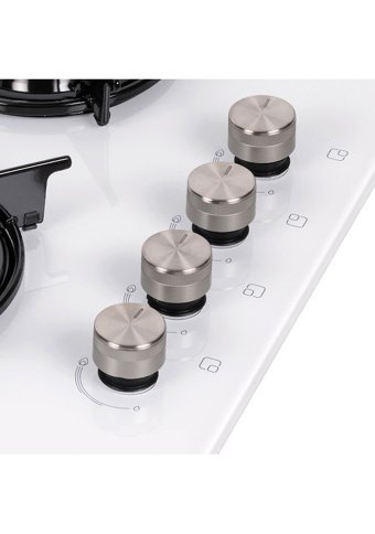 Vestel AO-6104 YB-DG Beyaz Cam 4 Gözlü Doğalgazlı Ankastre Ocak