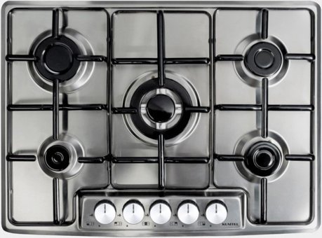 Kumtel M7 50BTF 5 Gözlü Paslanmaz Çelik Wok Gözlü Doğalgazlı Ankastre Inox Ocak