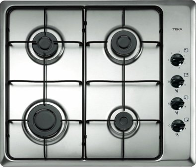 Teka HLX 60 4G AI AL Paslanmaz Çelik 4 Gözlü Doğalgazlı Ankastre Inox Ocak
