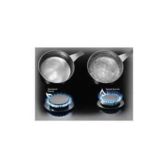 Electrolux KGG6436K Wok Gözlü Siyah Cam 4 Gözlü Doğalgazlı Ankastre Ocak