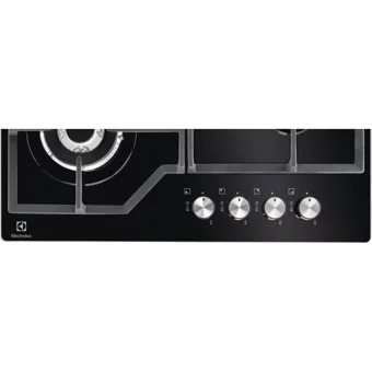 Electrolux KGG6436K Wok Gözlü Siyah Cam 4 Gözlü Doğalgazlı Ankastre Ocak