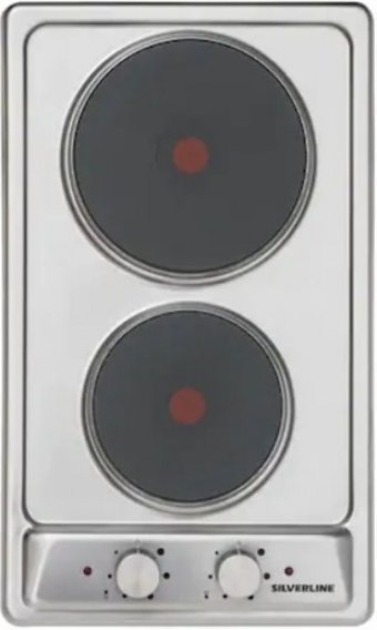 Silverline AS5255 Metal 2 Gözlü Elektrikli Ankastre Inox Ocak