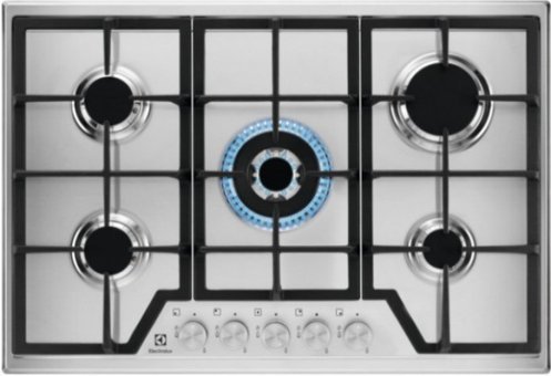 Electrolux KGS7536SX 5 Gözlü Paslanmaz Çelik Wok Gözlü Doğalgazlı Ankastre Inox Ocak