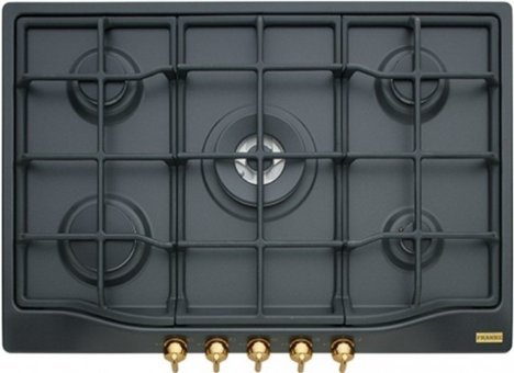 Franke Classic Line FHCL 755 4G TC GF C 5 Gözlü Emaye Wok Gözlü Doğalgazlı Ankastre Siyah Ocak