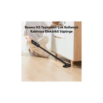 Ason H5 Kuru Hepa Filtreli Kablosuz Şarjlı Siyah Dikey Süpürge