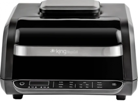 King Magicgrill KF31 Airfryer 6.6 lt Tek Hazneli Izgara Yapan Yağsız Sıcak Hava Fritözü Siyah