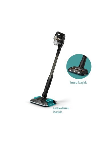 Philips Speedpro Max XC8349/01 Kuru Kablosuz Şarjlı Turkuaz Dikey Süpürge