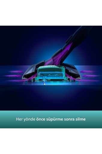 Philips Speedpro Max XC8349/01 Kuru Kablosuz Şarjlı Turkuaz Dikey Süpürge