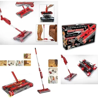 Swivel Sweeper Sweeper G6 Kuru Kablosuz Şarjlı Kırmızı Dikey Süpürge