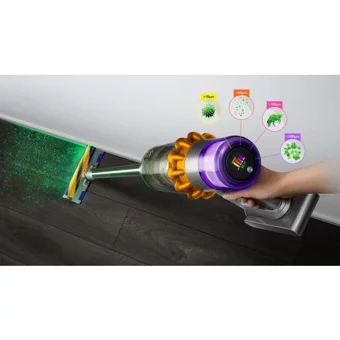 Dyson V15 Detect Absolute Kuru Kablosuz Şarjlı Gümüş Dikey Süpürge
