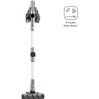 Homend Dustrider 1260H Kuru 500 W Kablosuz Şarjlı Gri Dikey Süpürge