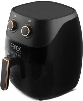 Sarex Quick Fit SR-7010 Airfryer 5.5 lt Tek Hazneli Yağsız Sıcak Hava Fritözü Beyaz