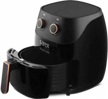 Sarex Quick Fit SR-7010 Airfryer 5.5 lt Tek Hazneli Yağsız Sıcak Hava Fritözü Beyaz