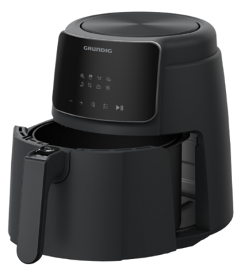 Grundig FRA 424440 Airfryer 3.9 lt Tek Hazneli Yağsız Sıcak Hava Fritözü Siyah