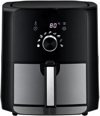 Dalle DL- AF558T2 XL Airfryer 5.5 lt Tek Hazneli Yağsız Sıcak Hava Fritözü Gümüş