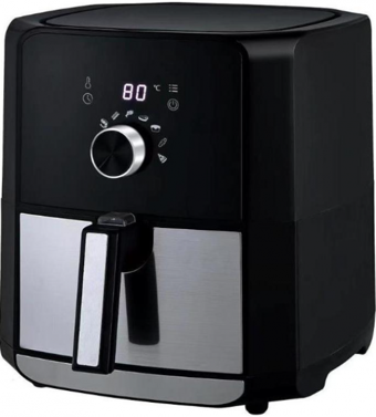 Dalle DL- AF558T2 XL Airfryer 5.5 lt Tek Hazneli Yağsız Sıcak Hava Fritözü Gümüş