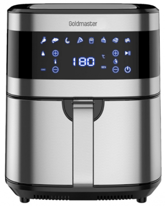 Goldmaster Superfry XXL GM-7490 Airfryer 7 lt Tek Hazneli Yağsız Sıcak Hava Fritözü Inox