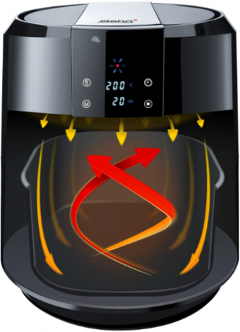 Steba HF 5000 Airfryer 5.2 lt Tek Hazneli Izgara Yapan Yağsız Sıcak Hava Fritözü Siyah