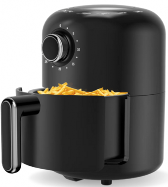 Kumtel Fastfryer HAF-05 Airfryer 2 lt Tek Hazneli Izgara Yapan Yağsız Sıcak Hava Fritözü Siyah