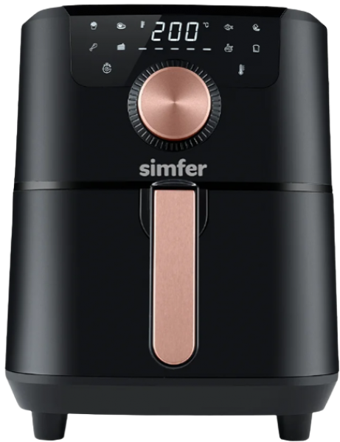 Simfer SK-6702 Smart Airfryer 5 lt Tek Hazneli Yağsız Sıcak Hava Fritözü Siyah