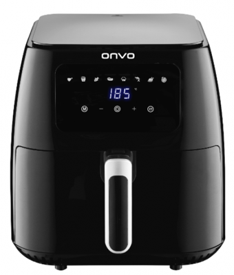 Onvo OVFRY02 Airfryer 8 lt Tek Hazneli Yağsız Sıcak Hava Fritözü Siyah