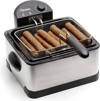 Bestron DF402B 4 lt Üç Hazneli Yağlı Fritöz Gümüş