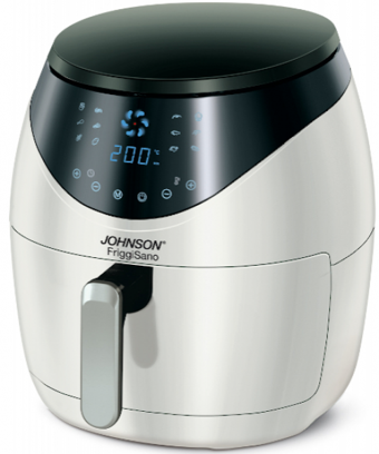 Johnson Friggisano Airfryer 6.5 lt Tek Hazneli Izgara Yapan Yağsız Sıcak Hava Fritözü Beyaz