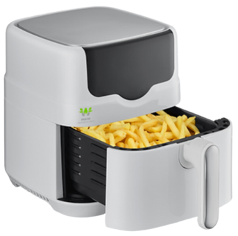 Wiami Airfryer 4.5 lt Tek Hazneli Led Ekranlı Yağsız Sıcak Hava Fritözü Beyaz