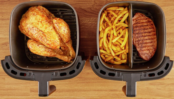 Tefal EY801D15 Airfryer 6.5 lt Tek Hazneli Izgara Yapan Led Ekranlı Yağsız Sıcak Hava Fritözü Gümüş