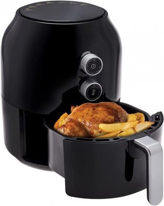 Karaca Multifry Single Pan (153.03.06.8274) Airfryer 3.5 lt Tek Hazneli Izgara Yapan Yağsız Sıcak Hava Fritözü Siyah
