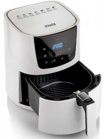 Schafer Fit Fry Dijital (2S201-25015-BYZ02) Airfryer 3.5 lt Tek Hazneli Led Ekranlı Yağsız Sıcak Hava Fritözü Beyaz