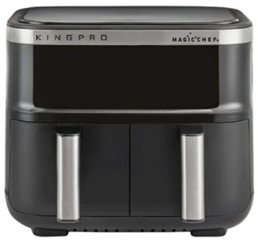 King Magic Chef Plus KYF32 Airfryer 8 lt İki Hazneli Yağsız Sıcak Hava Fritözü Siyah
