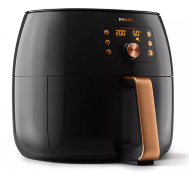 Philips Premium XXL HD9867/90 Airfryer 7.3 lt Tek Hazneli Izgara Yapan Led Ekranlı Yağsız Sıcak Hava Fritözü Siyah