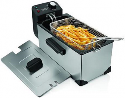 Sinbo SDF-3827 3 lt Tek Hazneli Yağlı Fritöz Gümüş