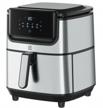 Electrolux Explore 6 (E6AF1-6ST) Airfryer 5.4 lt Tek Hazneli Izgara Yapan Led Ekranlı Yağsız Sıcak Hava Fritözü Inox