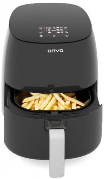Onvo OVFRY01 Airfryer 5 lt Tek Hazneli Yağsız Sıcak Hava Fritözü Siyah