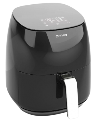 Onvo OVFRY01 Airfryer 5 lt Tek Hazneli Yağsız Sıcak Hava Fritözü Siyah