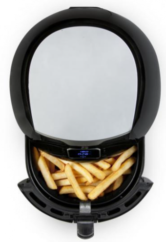 Domo XXL DO513FR Airfryer 5.5 lt Tek Hazneli Izgara Yapan Sıcak Hava Fritözü Siyah